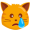 Crying Cat Face emoji on Messenger